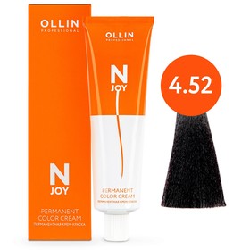 Крем-краска для волос перманентная Ollin Professional N-Joy, тон 4/52, шатен махагоново-фиолетовый, 100 мл