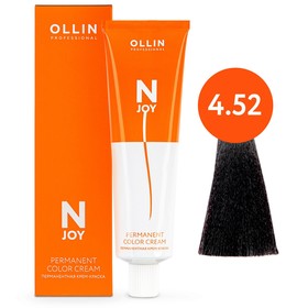 Крем-краска для волос перманентная Ollin Professional N-Joy, тон 4/52, шатен махагоново-фиолетовый, 100 мл 9814367