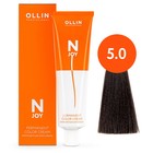 Крем-краска для волос перманентная Ollin Professional N-Joy, тон 5/0, светлый шатен, 100 мл - фото 303112559
