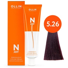 Крем-краска для волос перманентная Ollin Professional N-Joy, тон 5/26, светлый шатен фиолетово-красный, 100 мл