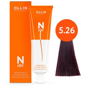 Крем-краска для волос перманентная Ollin Professional N-Joy, тон 5/26, светлый шатен фиолетово-красный, 100 мл 9814372