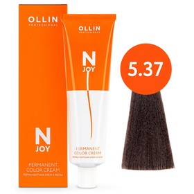 Крем-краска для волос перманентная Ollin Professional N-Joy, тон 5/37, светлый шатен золотисто-коричневый, 100 мл