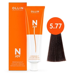 Крем-краска для волос перманентная Ollin Professional N-Joy, тон 5/77, светлый шатен интенсивно-коричневый, 100 мл