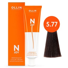 Крем-краска для волос перманентная Ollin Professional N-Joy, тон 5/77, светлый шатен интенсивно-коричневый, 100 мл 9814377