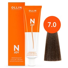 Крем-краска для волос перманентная Ollin Professional N-Joy, тон 7/0, русый, 100 мл