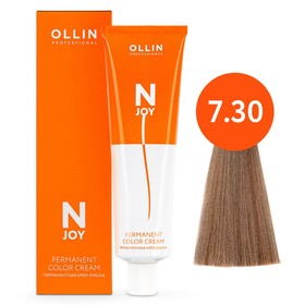 Крем-краска для волос перманентная Ollin Professional N-Joy, тон 7/30, русый золотистый, 100 мл