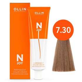 Крем-краска для волос перманентная Ollin Professional N-Joy, тон 7/30, русый золотистый, 100 мл 9814388