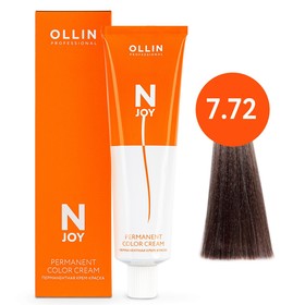 Крем-краска для волос перманентная Ollin Professional N-Joy, тон 7/72, русый коричнево-фиолетовый, 100 мл