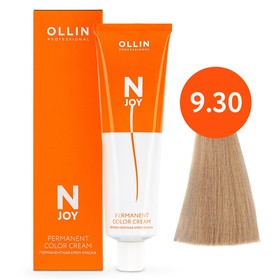 Крем-краска для волос перманентная Ollin Professional N-Joy, тон 9/30, блондин золотистый, 100 мл