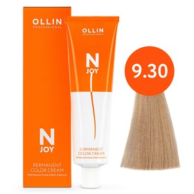 Крем-краска для волос перманентная Ollin Professional N-Joy, тон 9/30, блондин золотистый, 100 мл 9814406