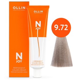 Крем-краска для волос перманентная Ollin Professional N-Joy, тон 9/72, блондин коричнево-фиолетовый, 100 мл