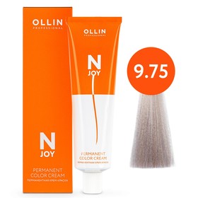 Крем-краска для волос перманентная Ollin Professional N-Joy, тон 9/75, блондин коричнево-махагоновый, 100 мл