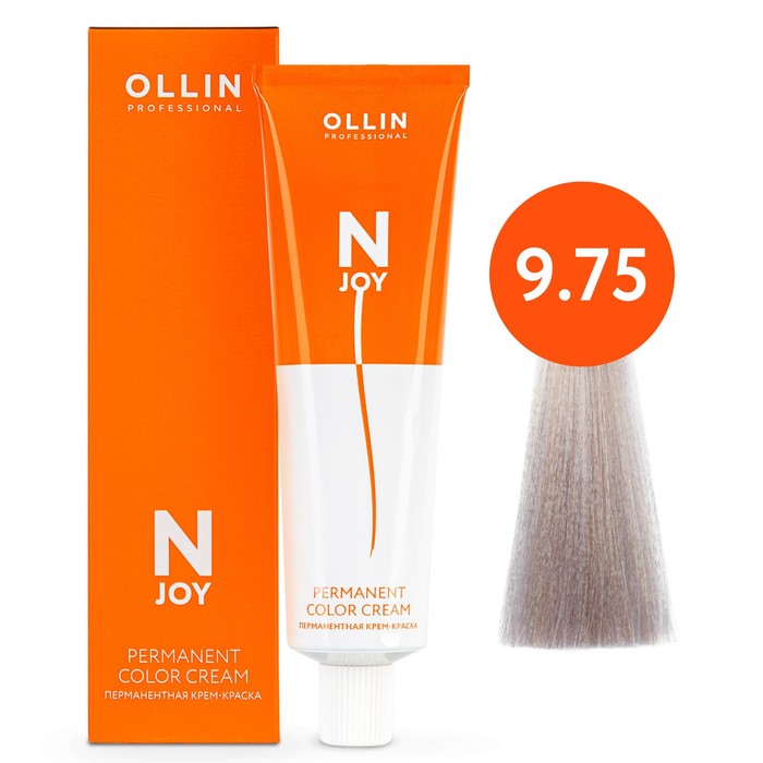 Крем-краска для волос перманентная Ollin Professional N-Joy, тон 9/75, блондин коричнево-махагоновый, 100 мл
