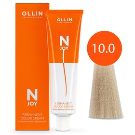 Крем-краска для волос перманентная Ollin Professional N-Joy, тон 10/0, светлый блондин, 100 мл
