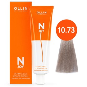 Крем-краска для волос перманентная Ollin Professional N-Joy, тон 10/73, светлый блондин коричнево-золотистый, 100 мл 9814417