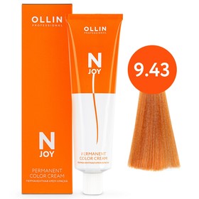 Крем-краска для волос перманентная Ollin Professional N-Joy, тон 9/43, блондин медно-золотистый, 100 мл