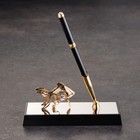 Сувенир Ручка на подставке " Рыбка ", с 4  прозрачными хрусталиками 16 х 6 х 19 см - фото 22355081