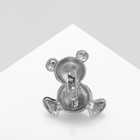 Брошь «Мишка» игрушечный, цвет серебро - фото 24701783