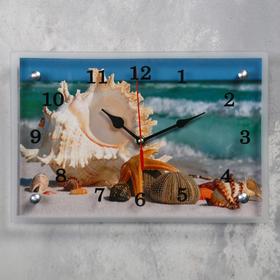 Часы-картина настенные, серия: Море, 'Ракушки', 30х20 см