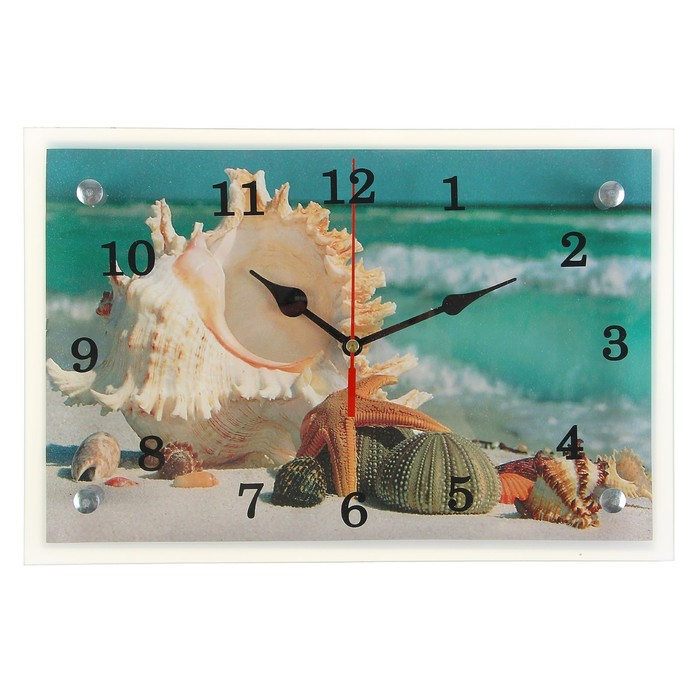 Часы-картина настенные, серия: Море, &quot;Ракушки&quot;, 30х20 см