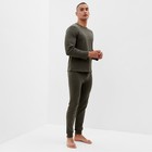 Комплект мужской термо (джемпер, брюки) MINAKU цвет хаки, р-р 48 - Фото 3