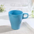 Кружка керамическая Доляна Coffee break, 280 мл, цвет голубой - фото 319601764