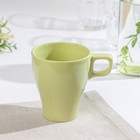 Кружка керамическая Доляна Coffee break, 280 мл, цвет зелёный - фото 319601773