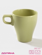 Кружка Доляна Coffee break, 280 мл, керамика, зелёная - Фото 1