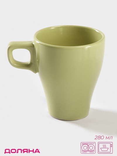 Кружка Доляна Coffee break, 280 мл, керамика, зелёная