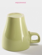 Кружка Доляна Coffee break, 280 мл, керамика, зелёная - Фото 3