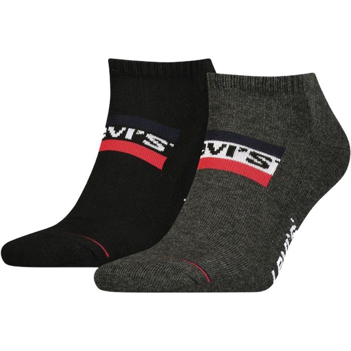 Носки мужские Levis Low Cut Sprtwr Logo 2P Socks, размер 35-39 RUS - Фото 1