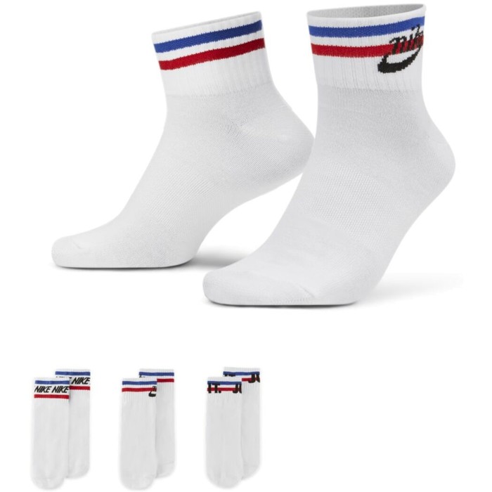 Носки унисекс 3 пары Nike Everyday Essential Ankle Socks 3P, размер 41-45 RUS