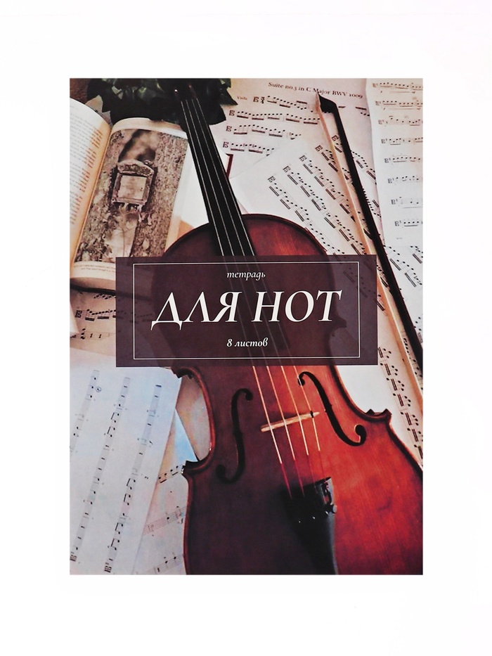 Тетрадь для нот Calligrata «Классика» А4, 8 листов, вертикальная - Фото 1