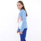 Толстовка для девочек, цвет голубой , рост 140 см - Фото 3
