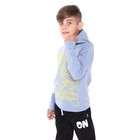 Толстовка для мальчиков, цвет серый, рост 146 см - фото 22356021