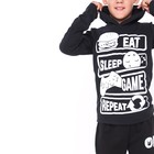 Толстовка для мальчиков, цвет чёрный, рост 140 см - фото 22621893