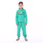Толстовка для мальчиков, цвет зелёный , рост 146 см - фото 22356052