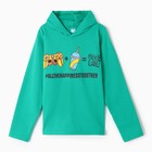 Толстовка для мальчиков, цвет зелёный , рост 152 см - фото 22621927