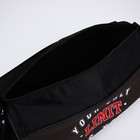 Сумка спортивная на молнии, наружный карман, 40 см х 24 см х 21 см, цвет чёрный - фото 9737648