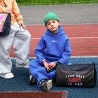 Сумка спортивная для мальчика на молнии, наружный карман, 40 см х 24 см х 21 см, цвет чёрный - Фото 8