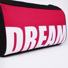 Сумка женская спортивная Dream, 40х24х21 см, цвет чёрный, розовый - фото 6980500