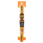 Ошейник "Кость", ОШ до 37 см, ширина 1,5 см, оранжевый - фото 24249131