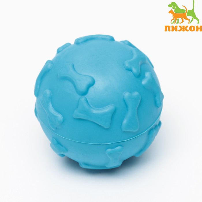 Мяч "Косточки", TPR, 6 см, синий - Фото 1