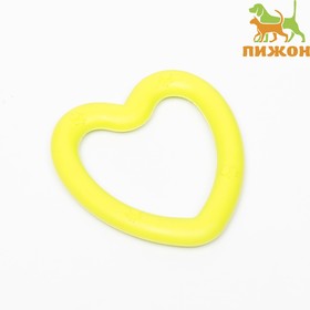 Игрушка жевательная "Сердце", TPR, 8 х 7,5 см, жёлтая