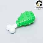 Игрушка двухслойная (твердый и мягкий пластик) "Голень", 12 см, зелёная - фото 6980666