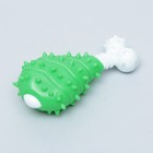 Игрушка двухслойная (твердый и мягкий пластик) "Голень", 12 см, зелёная - фото 6980667