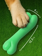 Жевательная игрушка для собак «Косточка классическая», 12.3 см, TPR, зелёная - Фото 2
