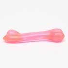 Игрушка жевательная "Косточка классическая", прозрачная, PVC, 12,3 см, красная - фото 6980684