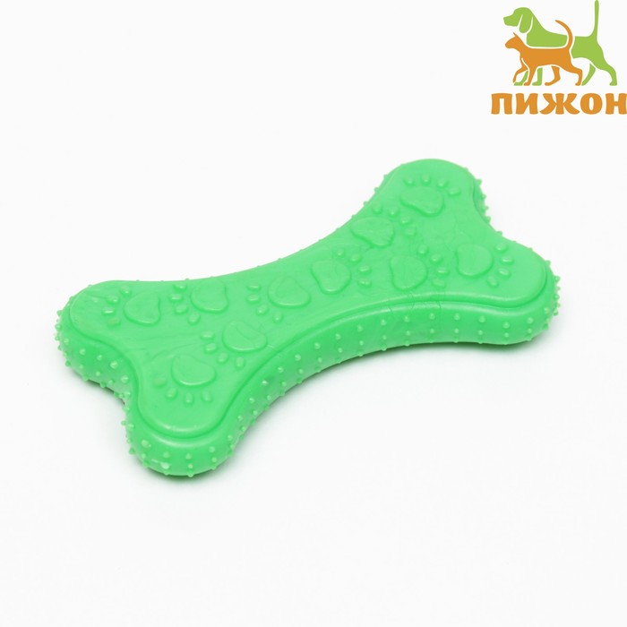 Игрушка жевательная суперпрочная "Собачье удовольствие", 10,5 см, зелёная - Фото 1