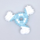 Игрушка для собак «Кость-треугольник», 12 см, двухслойная, твёрдый и мягкий пластик, 12 см, голубая - Фото 5